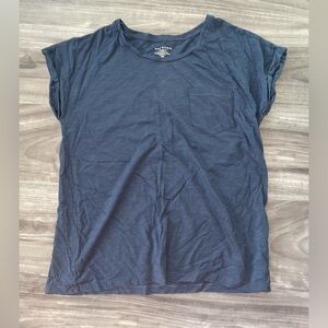 Navy blue women’s tee size medium rolled sleeves